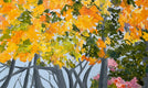 Original art for sale at UGallery.com | Beech Trees and Friend by JoAnn Golenia | $1,125 | acrylic painting | 18' h x 30' w | thumbnail 1