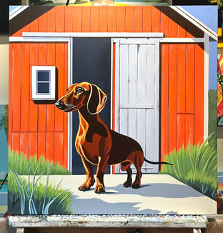 Dachshund Power by John Jaster |  Context View of Artwork 