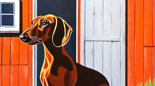 Dachshund Power by John Jaster |   Closeup View of Artwork 