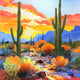 Original art for sale at UGallery.com | Desert Splendor by John Jaster | $1,100 | acrylic painting | 24' h x 24' w | thumbnail 1