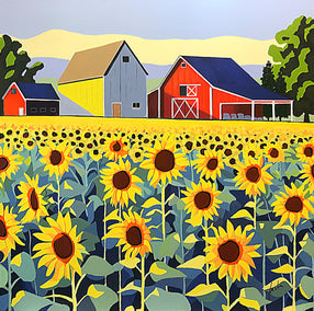 acrylic painting by John Jaster titled Farming the Sun