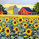 Original art for sale at UGallery.com | Farming the Sun by John Jaster | $1,100 | acrylic painting | 24' h x 24' w | thumbnail 1