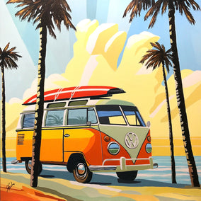 acrylic painting by John Jaster titled Road Trip