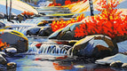 Original art for sale at UGallery.com | Spring in the Mountains by John Jaster | $1,100 | acrylic painting | 24' h x 24' w | thumbnail 4