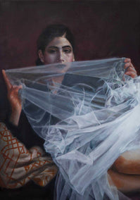 oil painting by John Kelly titled Woman with Veil