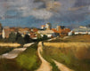 Original art for sale at UGallery.com | The Road to Carrion de Los Condes by Jonelle Summerfield | $900 | oil painting | 16' h x 20' w | thumbnail 4