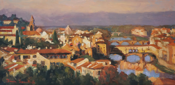 oil painting by Jonelle Summerfield titled View of Florence