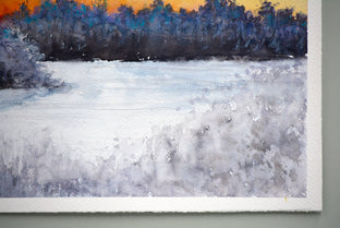 Winter Sunset by Judy Mudd |  Side View of Artwork 