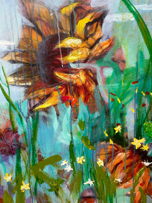 Sunflowers. 1 by Julia Hacker |   Closeup View of Artwork 