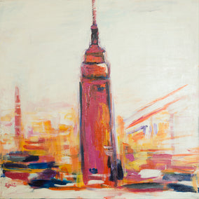 acrylic painting by Kajal Zaveri titled NYC=Vibrant