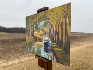 Canal du Midi by Karen d’Angeac Mihm |  Side View of Artwork 