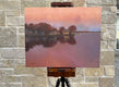 Original art for sale at UGallery.com | Evening on the Lake by Karen d’Angeac Mihm | $800 | oil painting | 16' h x 20' w | thumbnail 3