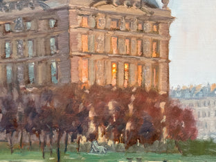 Pavillon de Flore at Sunset by Karen d’Angeac Mihm |   Closeup View of Artwork 