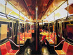 Original art for sale at UGallery.com | N Train Ninja by Keith Thomson | $2,200 | mixed media artwork | 18' h x 24' w | thumbnail 1