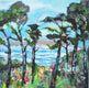 Original art for sale at UGallery.com | Surf and Pines by Kip Decker | $2,500 | acrylic painting | 30' h x 30' w | thumbnail 1