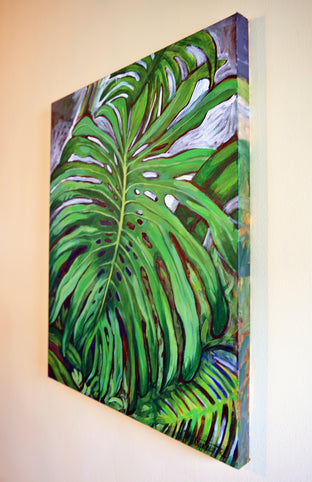 Monstera by Kira Yustak |  Side View of Artwork 