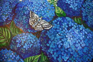 Nikko Blue by Kira Yustak |   Closeup View of Artwork 