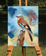 Original art for sale at UGallery.com | Nuthatch by Kristina Ingvarsson | $375 | oil painting | 9' h x 7' w | thumbnail 3