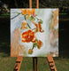 Original art for sale at UGallery.com | Orange Orchids by Kristina Ingvarsson | $400 | oil painting | 10' h x 10' w | thumbnail 3