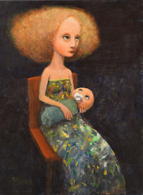 acrylic painting by Krzysztof Iwin titled Mother with Child