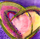 Original art for sale at UGallery.com | Love You by Linda Shaffer | $325 | mixed media artwork | 12' h x 12' w | thumbnail 1