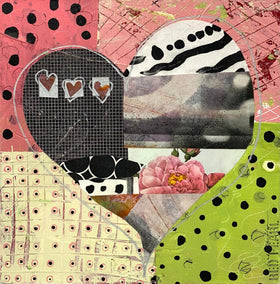 mixed media artwork by Linda Shaffer titled You Are My Heart