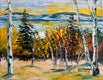 Original art for sale at UGallery.com | Lake Tahoe Fall's Last Embrace by Lisa Elley | $375 | oil painting | 11' h x 14' w | thumbnail 1