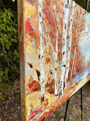 Whispers of Fall by Lisa Elley |  Side View of Artwork 