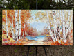 Original art for sale at UGallery.com | Whispers of Fall by Lisa Elley | $1,800 | oil painting | 24' h x 48' w | thumbnail 3