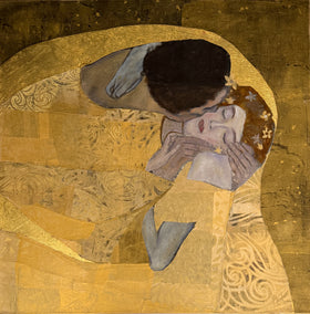 mixed media artwork by Mandy Main titled The Kiss