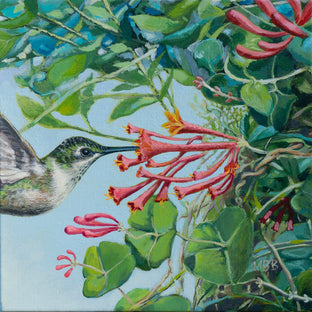 Hummingbird in the Honeysuckle by Mary Beatty-Brooks |  Artwork Main Image 