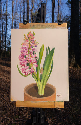 Hyacinth in Clay Pot by Mary Beatty-Brooks |  Context View of Artwork 