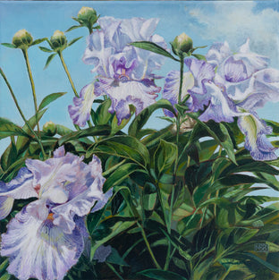 Peonies Following Irises by Mary Beatty-Brooks |  Artwork Main Image 