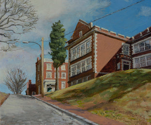 Up 23rd Street, Church Hill, Richmond, VA by Mary Beatty-Brooks |   Closeup View of Artwork 