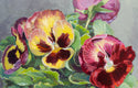 Original art for sale at UGallery.com | Yellow, Red and Purple Pansies by Mary Beatty-Brooks | $400 | acrylic painting | 10' h x 8' w | thumbnail 4