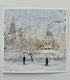 Original art for sale at UGallery.com | Library in Winter by Maurice Dionne | $325 | watercolor painting | 9' h x 9' w | thumbnail 2