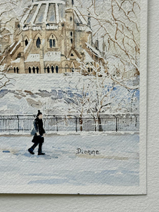 Library in Winter by Maurice Dionne |  Context View of Artwork 