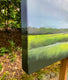 Original art for sale at UGallery.com | Horizon Marsh Clouds II by Nancy Hughes Miller | $3,000 | oil painting | 24' h x 48' w | thumbnail 2