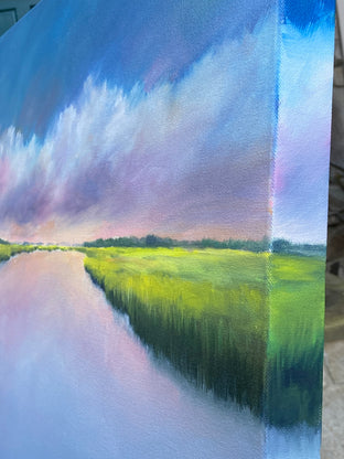 Marsh Creek Clouds by Nancy Hughes Miller |  Side View of Artwork 