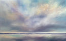 Original art for sale at UGallery.com | Shoreline Cloudscape by Nancy Hughes Miller | $3,100 | oil painting | 30' h x 48' w | thumbnail 1