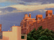 Original art for sale at UGallery.com | Chelsea Rooftops at Sunset, from the Highline by Nick Savides | $825 | oil painting | 8' h x 10' w | thumbnail 4