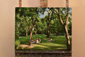 Original art for sale at UGallery.com | Summer Evening, Tompkins Square Park by Nick Savides | $2,600 | oil painting | 18' h x 24' w | thumbnail 3