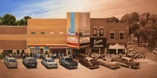 The Grand Theater of Rocky Ford: Yesterday and Today - Commission by Nick Savides |  Artwork Main Image 