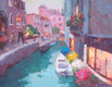 Original art for sale at UGallery.com | Venetian Dusk by Oksana Johnson | $775 | oil painting | 11' h x 14' w | thumbnail 1