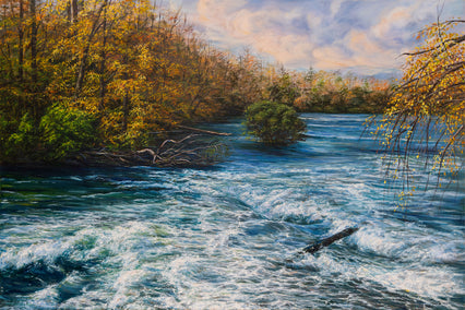 oil painting by Olena Nabilsky titled Colorado River