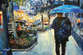 Original art for sale at UGallery.com | Manhattan Midtown Rain by Onelio Marrero | $1,000 | oil painting | 16' h x 20' w | thumbnail 4