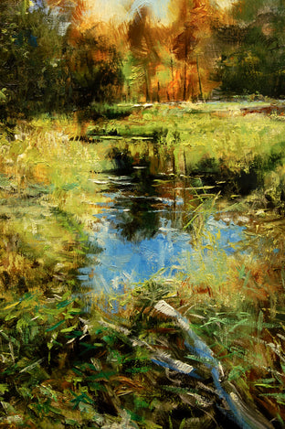 The Brook In Autumn by Onelio Marrero |   Closeup View of Artwork 