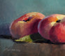 Original art for sale at UGallery.com | 3 Pêches by Pascal Giroud | $225 | oil painting | 5.9' h x 7.9' w | thumbnail 4