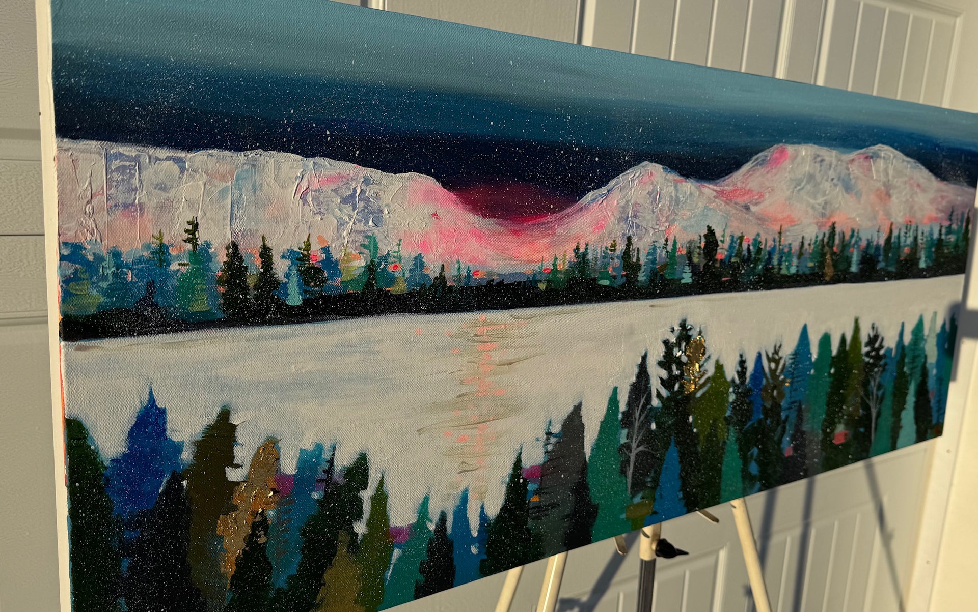 Allure Of Alpenglow By Rebecca Klementovich - Acrylic Painting 