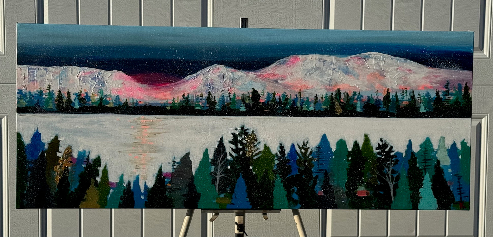 Allure Of Alpenglow By Rebecca Klementovich - Acrylic Painting 